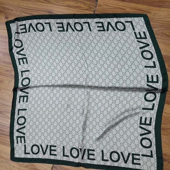 Gucci Accessories - Gucci Designer Green and Gray Scarf